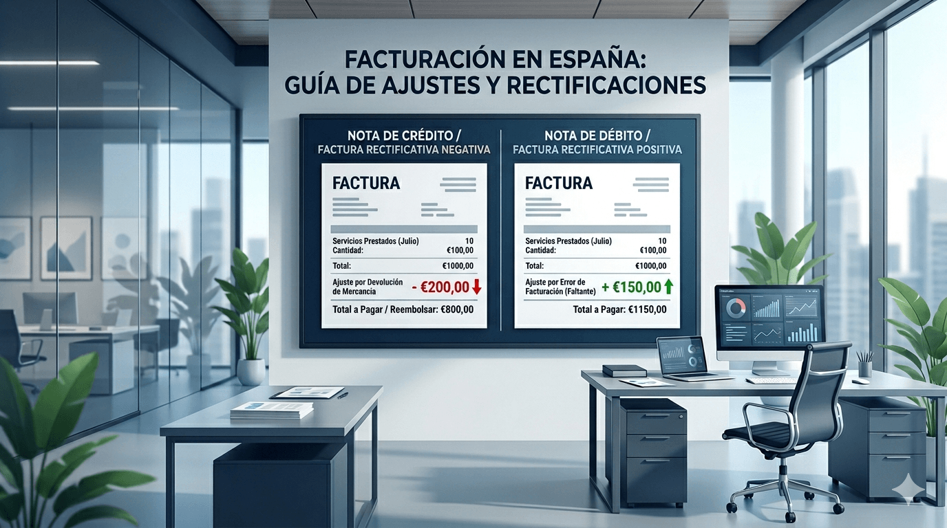 Notes de crèdit i dèbit: diferències amb factures rectificatives