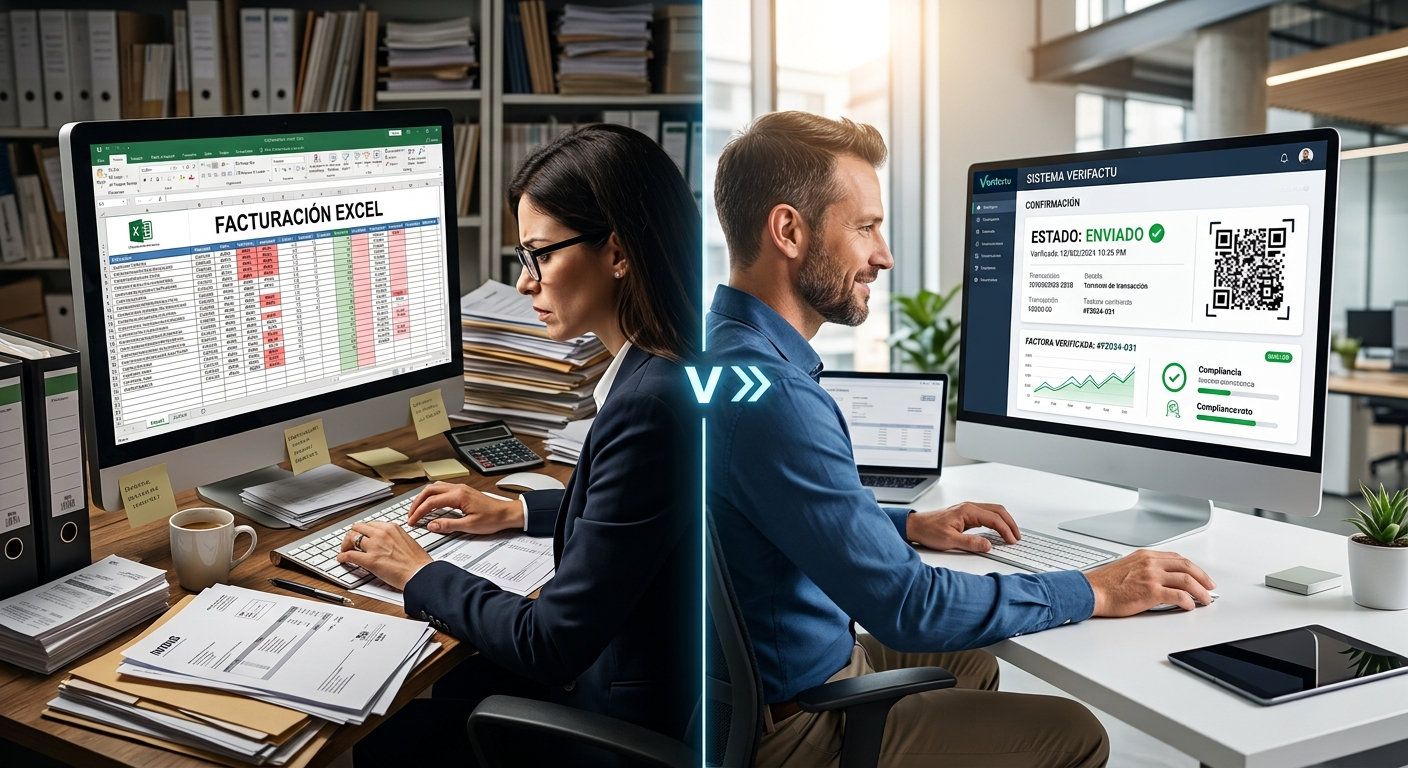 Es pot continuar facturant amb Excel després de l'entrada de Verifactu?